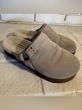 Lucky Brand Safreda Leather Clogs - Size 7.5